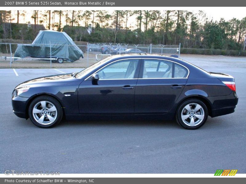 Monaco Blue Metallic / Beige 2007 BMW 5 Series 525i Sedan