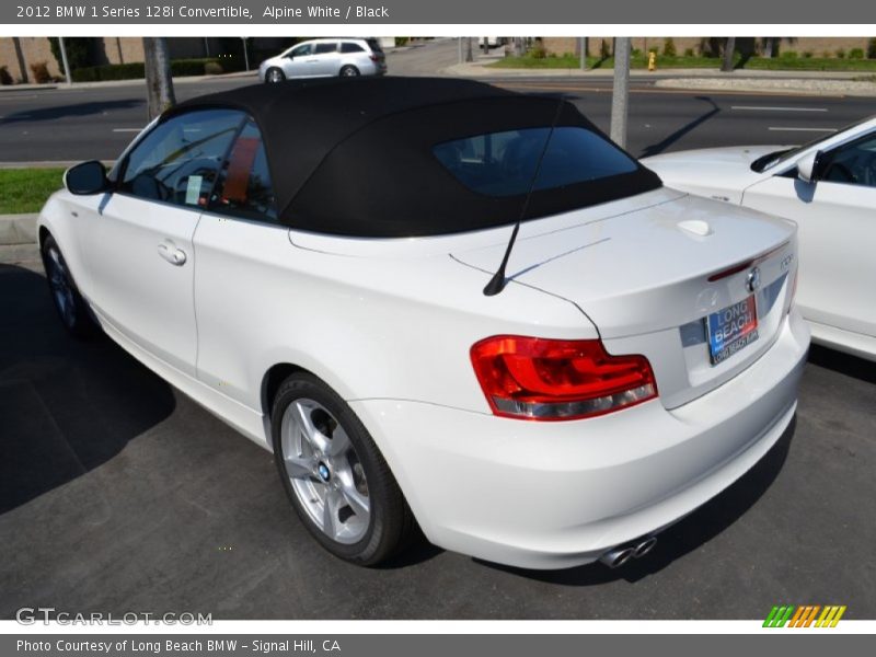Alpine White / Black 2012 BMW 1 Series 128i Convertible