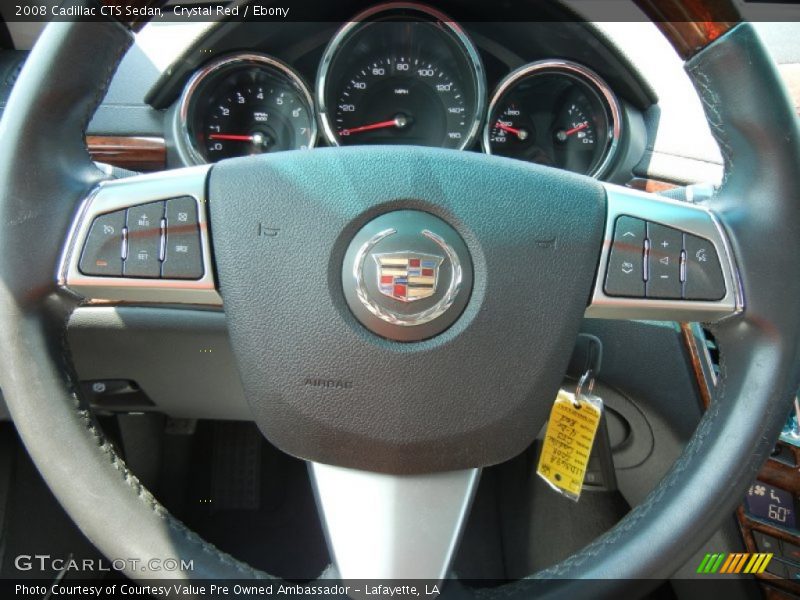 Crystal Red / Ebony 2008 Cadillac CTS Sedan