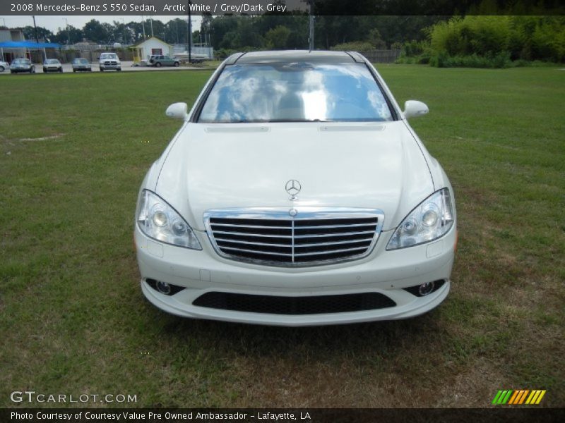 Arctic White / Grey/Dark Grey 2008 Mercedes-Benz S 550 Sedan