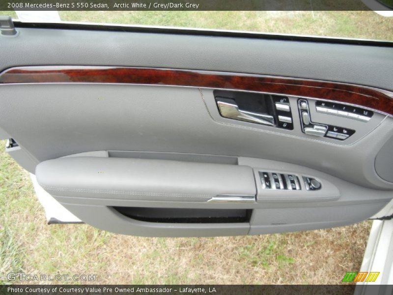 Arctic White / Grey/Dark Grey 2008 Mercedes-Benz S 550 Sedan