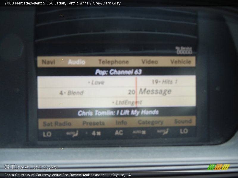 Arctic White / Grey/Dark Grey 2008 Mercedes-Benz S 550 Sedan