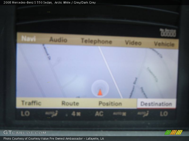 Arctic White / Grey/Dark Grey 2008 Mercedes-Benz S 550 Sedan