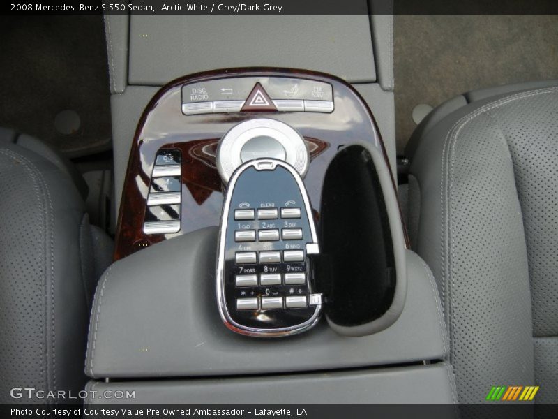 Arctic White / Grey/Dark Grey 2008 Mercedes-Benz S 550 Sedan