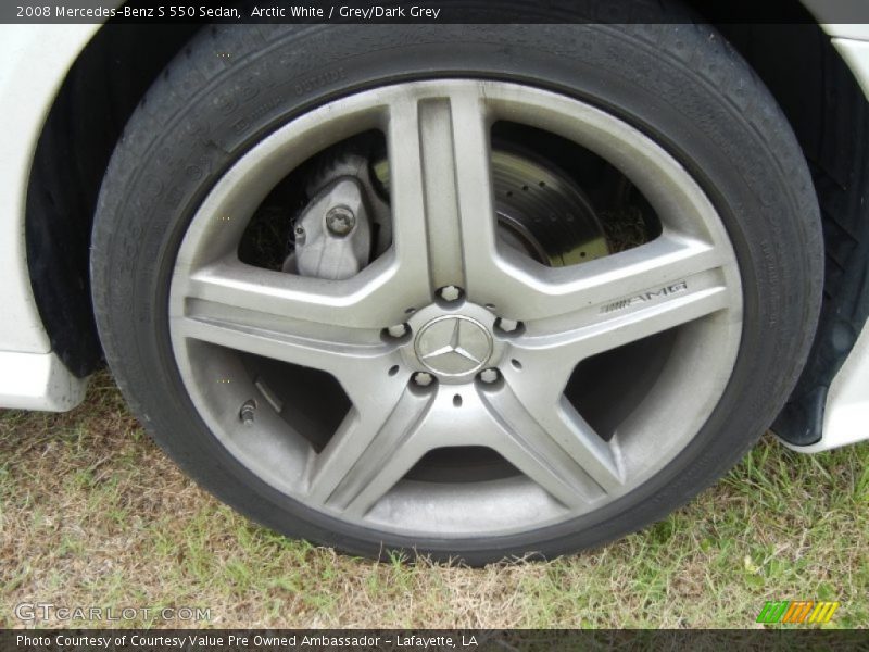 Arctic White / Grey/Dark Grey 2008 Mercedes-Benz S 550 Sedan
