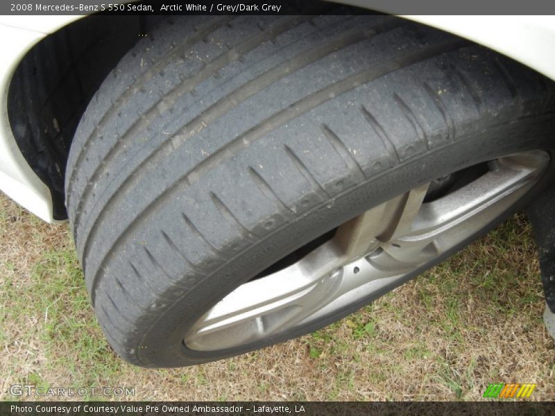 Arctic White / Grey/Dark Grey 2008 Mercedes-Benz S 550 Sedan