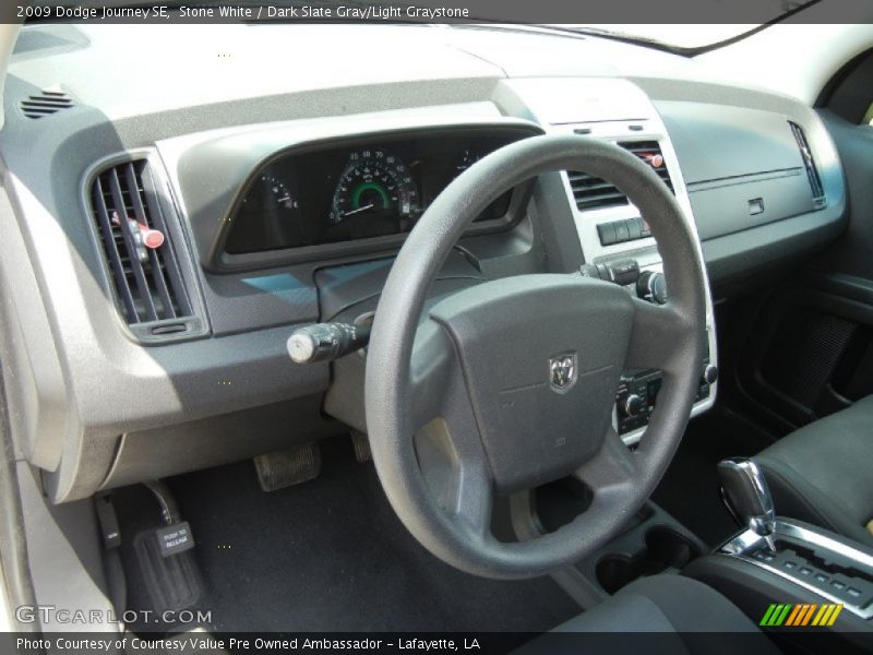 Stone White / Dark Slate Gray/Light Graystone 2009 Dodge Journey SE