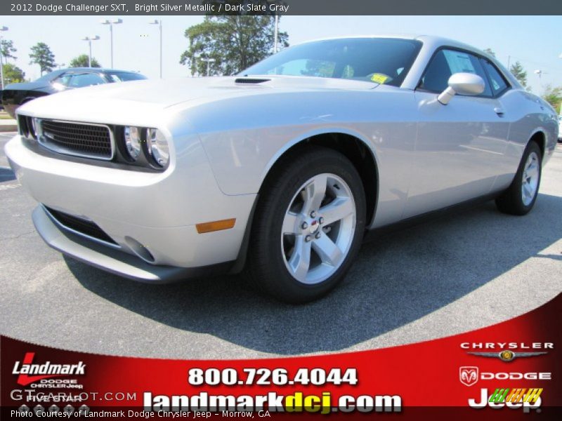 Bright Silver Metallic / Dark Slate Gray 2012 Dodge Challenger SXT