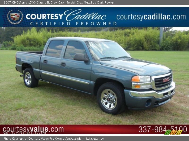 Stealth Gray Metallic / Dark Pewter 2007 GMC Sierra 1500 Classic SL Crew Cab