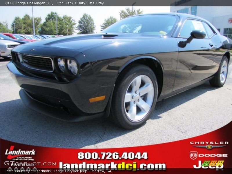 Pitch Black / Dark Slate Gray 2012 Dodge Challenger SXT