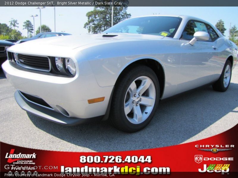 Bright Silver Metallic / Dark Slate Gray 2012 Dodge Challenger SXT
