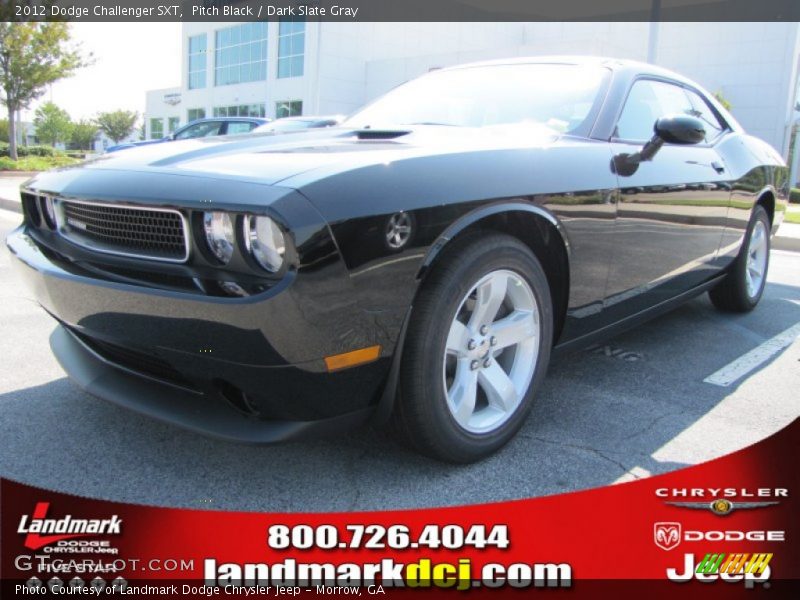 Pitch Black / Dark Slate Gray 2012 Dodge Challenger SXT