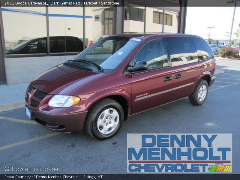 Dark Garnet Red Pearlcoat / Sandstone 2001 Dodge Caravan SE