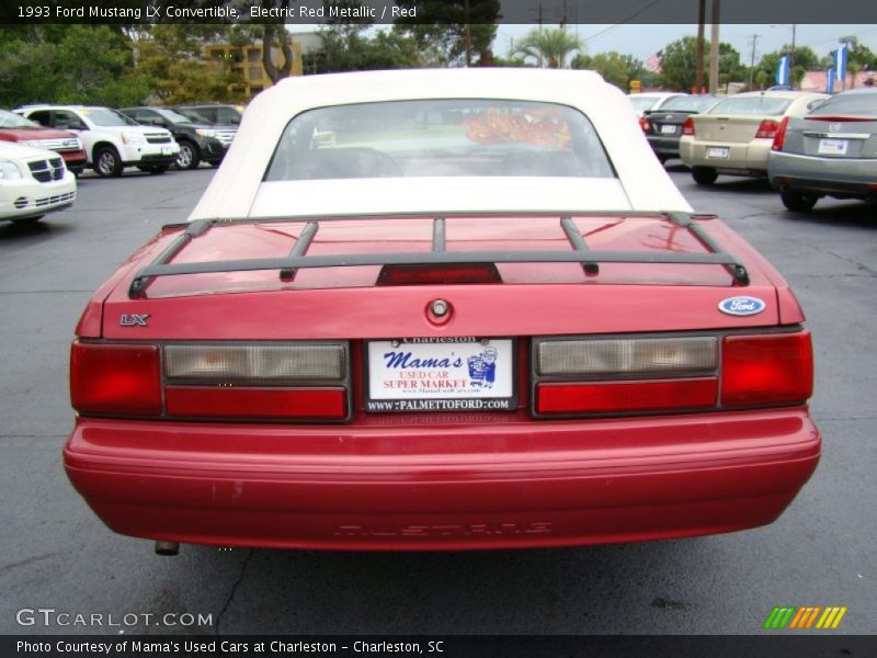 Electric Red Metallic / Red 1993 Ford Mustang LX Convertible