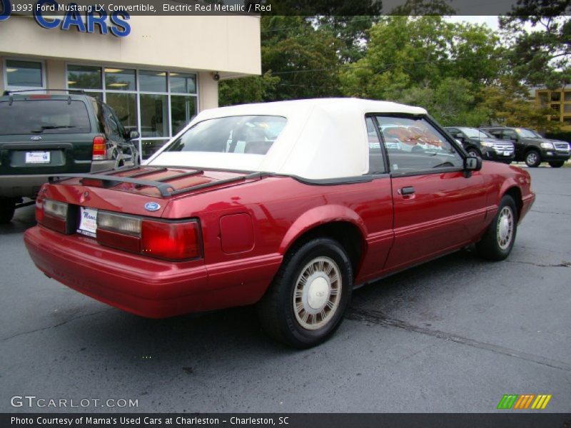 Electric Red Metallic / Red 1993 Ford Mustang LX Convertible