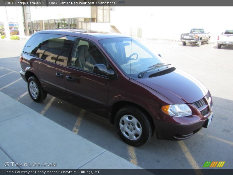 Dark Garnet Red Pearlcoat / Sandstone 2001 Dodge Caravan SE