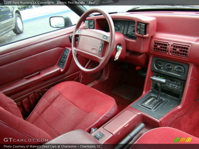  1993 Mustang LX Convertible Red Interior