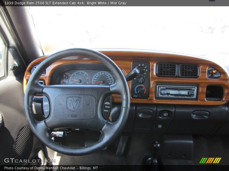 Bright White / Mist Gray 1999 Dodge Ram 2500 SLT Extended Cab 4x4