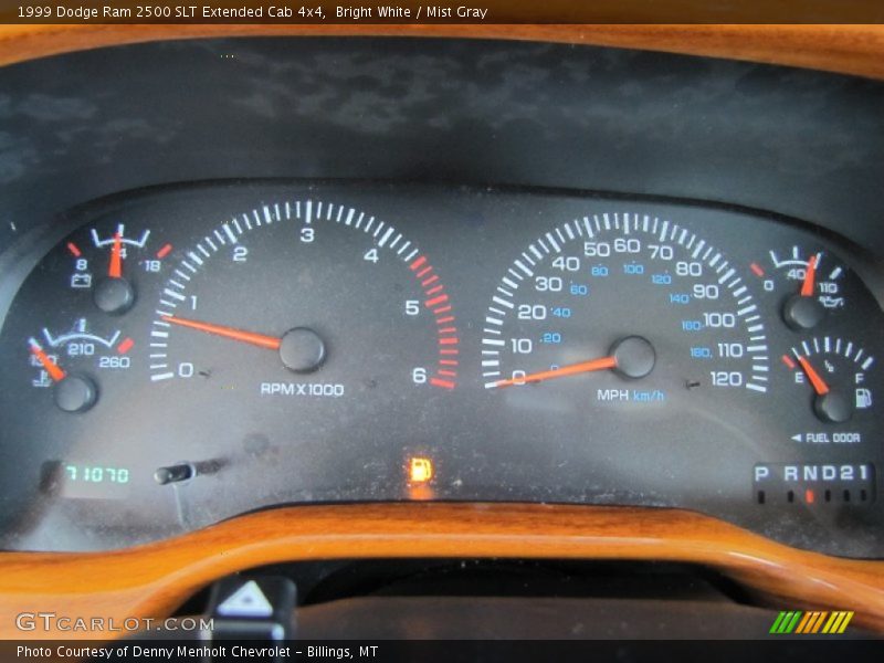  1999 Ram 2500 SLT Extended Cab 4x4 SLT Extended Cab 4x4 Gauges