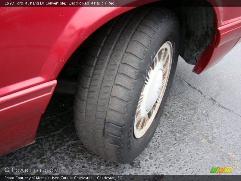 Electric Red Metallic / Red 1993 Ford Mustang LX Convertible