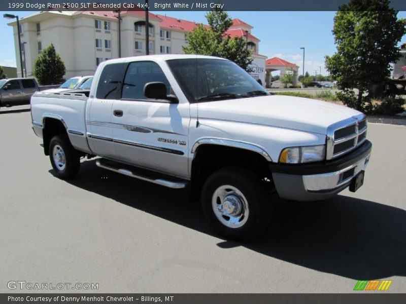 Bright White / Mist Gray 1999 Dodge Ram 2500 SLT Extended Cab 4x4