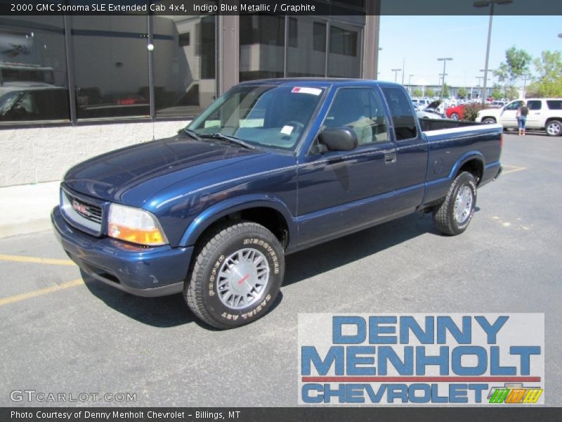 Indigo Blue Metallic / Graphite 2000 GMC Sonoma SLE Extended Cab 4x4