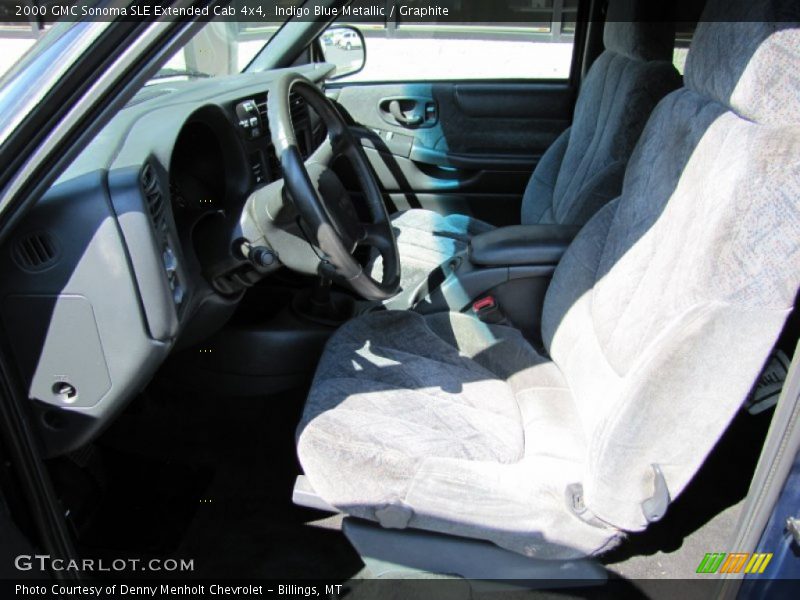 Indigo Blue Metallic / Graphite 2000 GMC Sonoma SLE Extended Cab 4x4