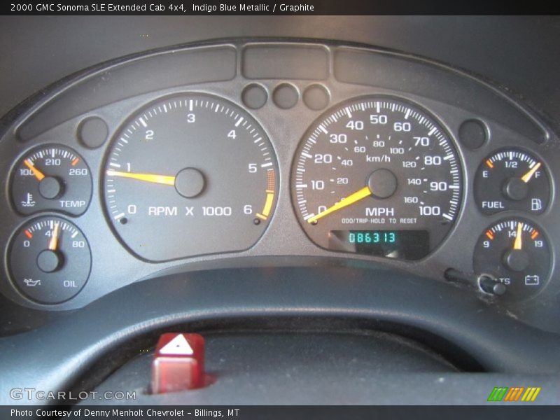  2000 Sonoma SLE Extended Cab 4x4 SLE Extended Cab 4x4 Gauges