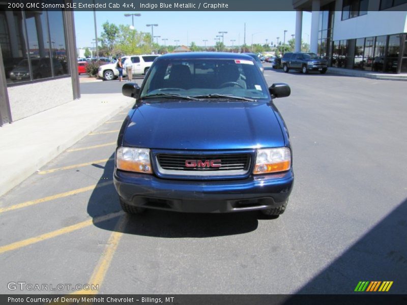 Indigo Blue Metallic / Graphite 2000 GMC Sonoma SLE Extended Cab 4x4