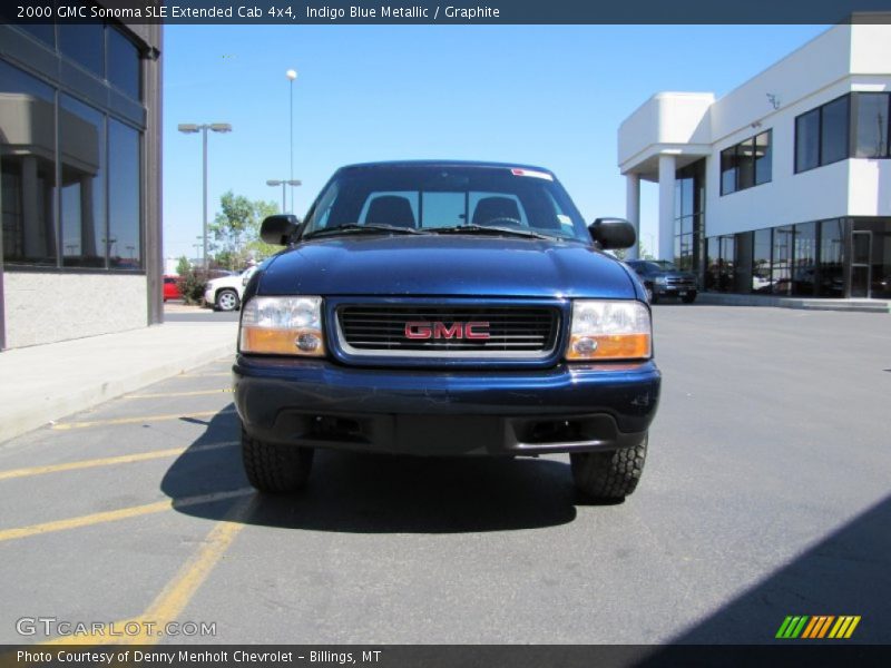 Indigo Blue Metallic / Graphite 2000 GMC Sonoma SLE Extended Cab 4x4