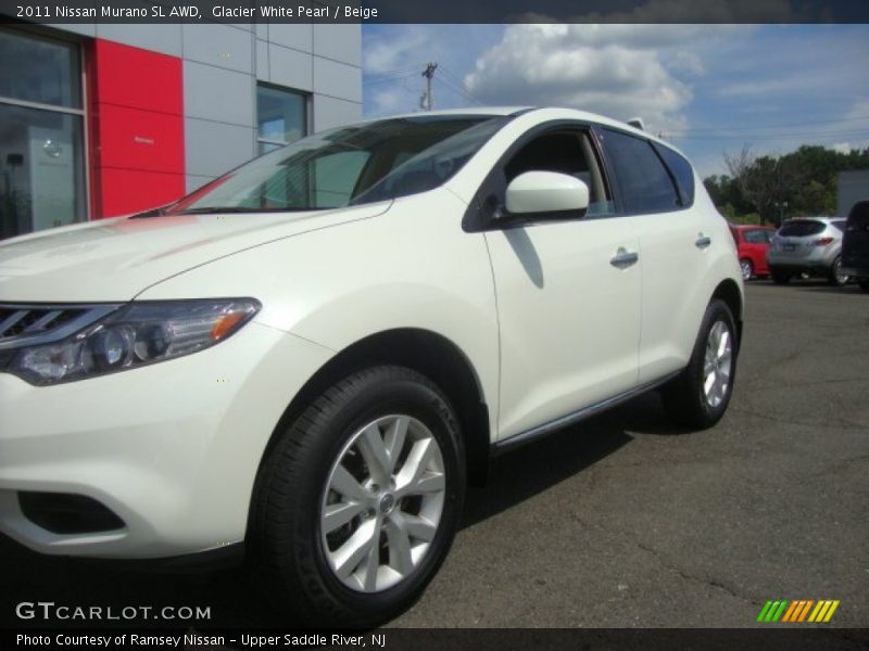 Glacier White Pearl / Beige 2011 Nissan Murano SL AWD