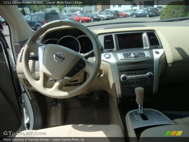 Glacier White Pearl / Beige 2011 Nissan Murano SL AWD
