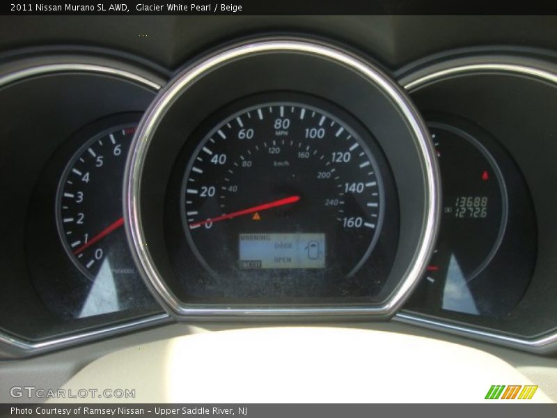 Glacier White Pearl / Beige 2011 Nissan Murano SL AWD