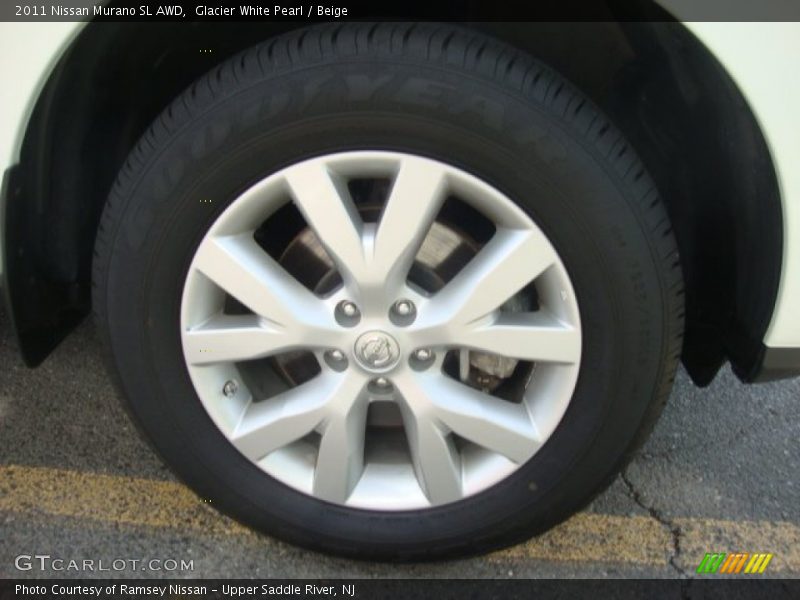 Glacier White Pearl / Beige 2011 Nissan Murano SL AWD