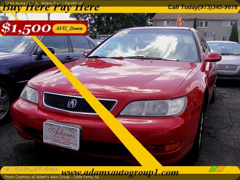 Milano Red / Parchment 1999 Acura CL 3.0