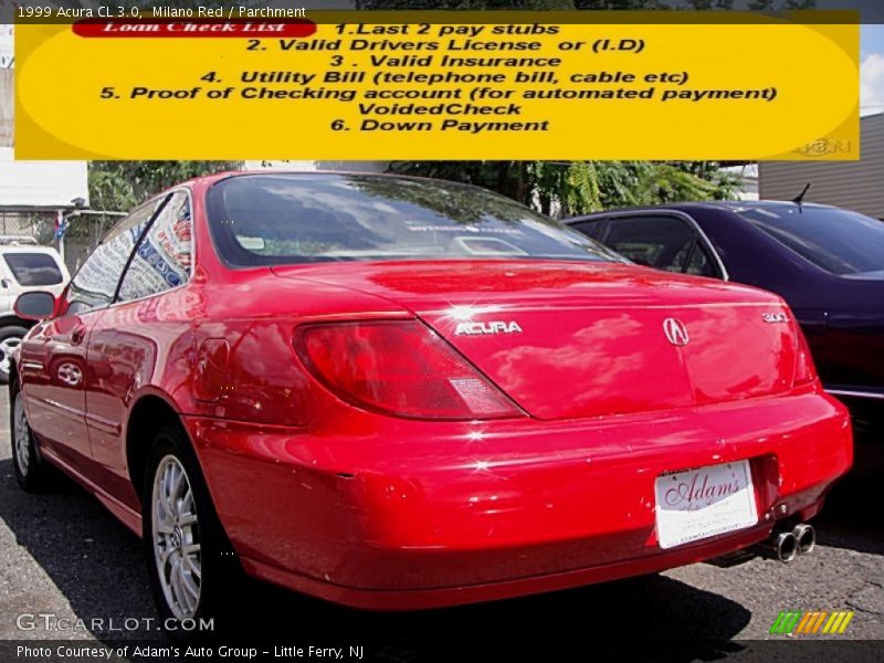 Milano Red / Parchment 1999 Acura CL 3.0