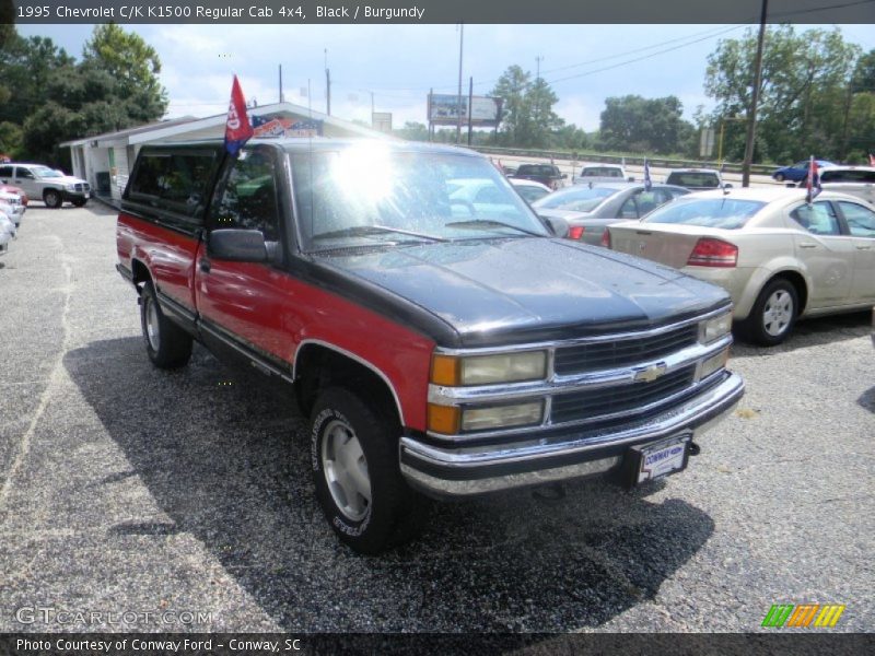 Black / Burgundy 1995 Chevrolet C/K K1500 Regular Cab 4x4