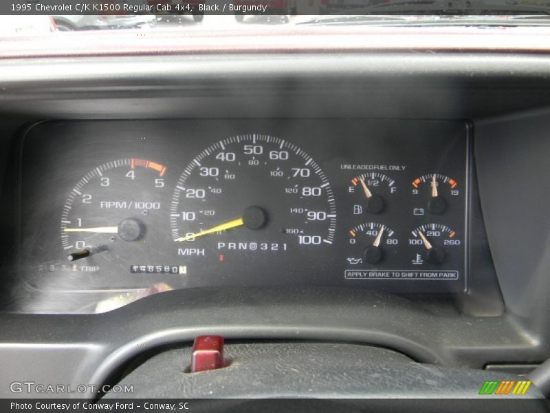  1995 C/K K1500 Regular Cab 4x4 K1500 Regular Cab 4x4 Gauges