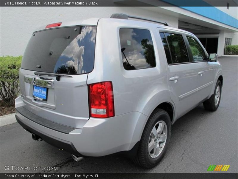 Alabaster Silver Metallic / Black 2011 Honda Pilot EX