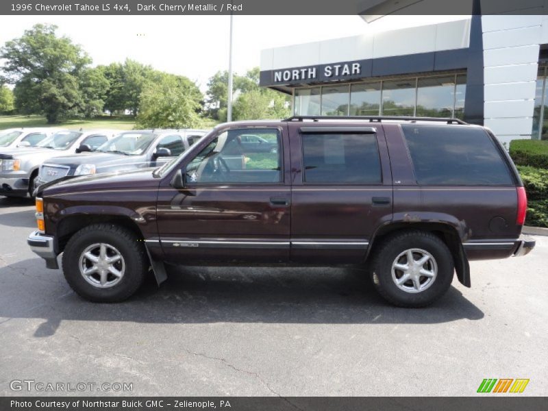 Dark Cherry Metallic / Red 1996 Chevrolet Tahoe LS 4x4