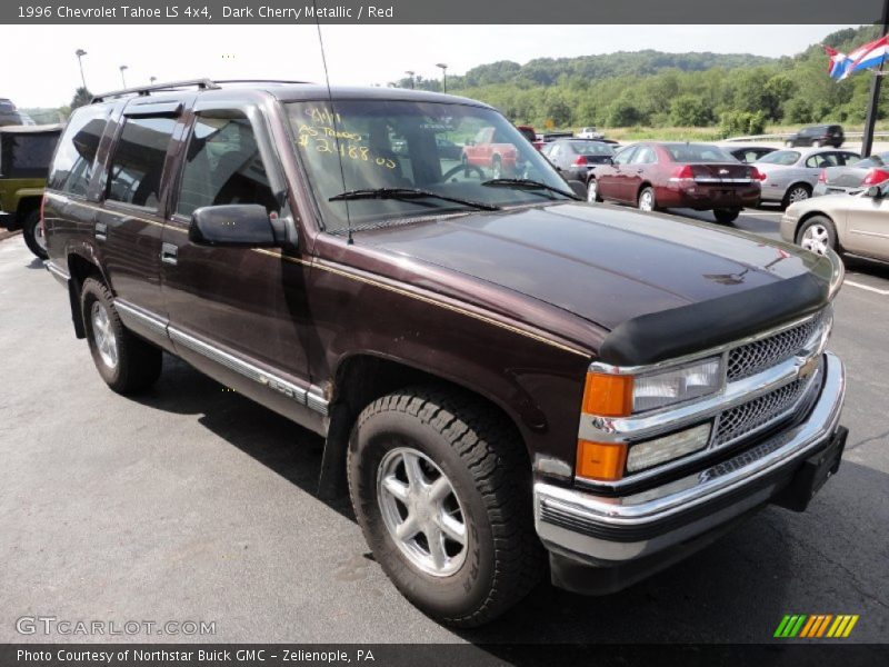 Dark Cherry Metallic / Red 1996 Chevrolet Tahoe LS 4x4