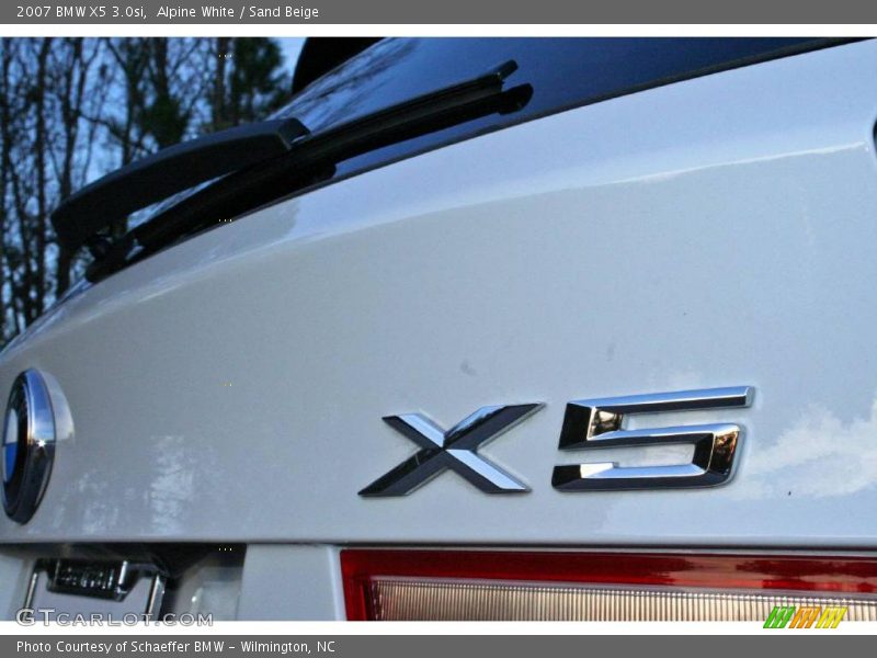 Alpine White / Sand Beige 2007 BMW X5 3.0si