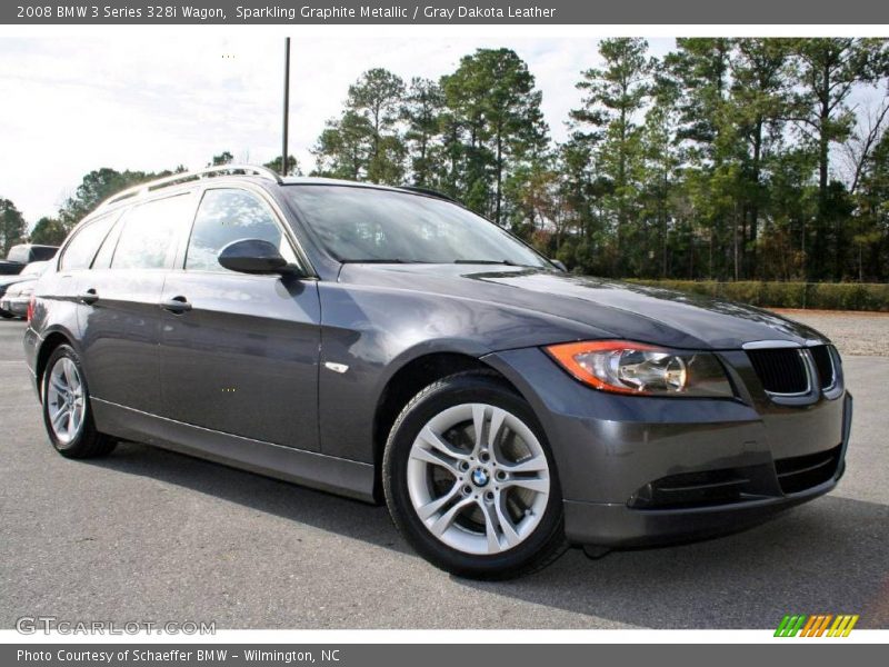 Sparkling Graphite Metallic / Gray Dakota Leather 2008 BMW 3 Series 328i Wagon