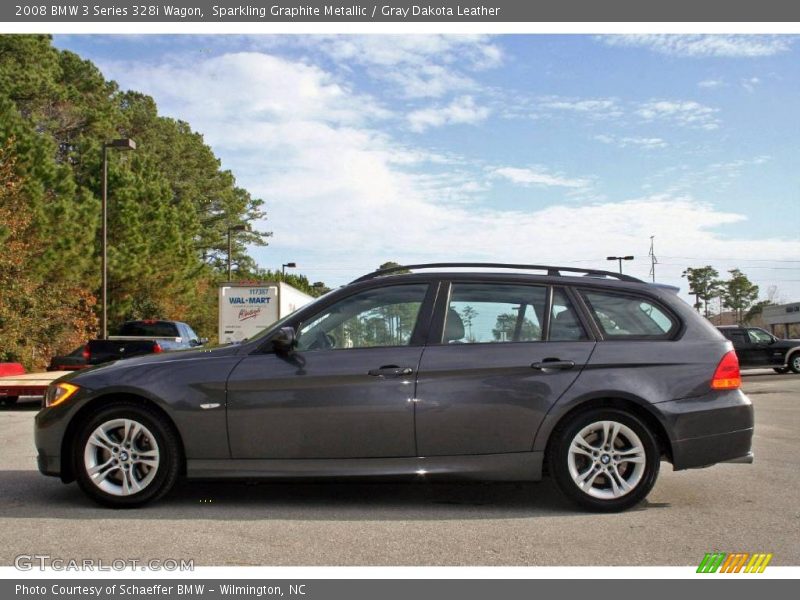 Sparkling Graphite Metallic / Gray Dakota Leather 2008 BMW 3 Series 328i Wagon