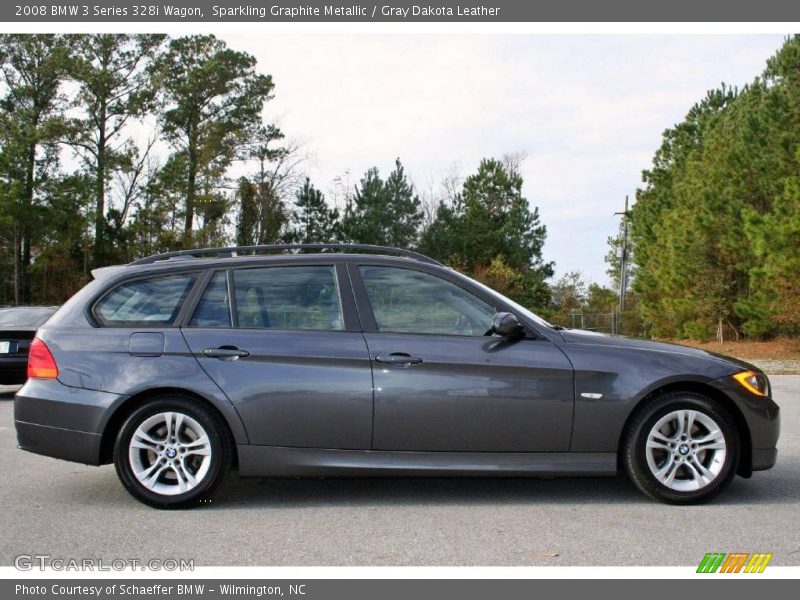 Sparkling Graphite Metallic / Gray Dakota Leather 2008 BMW 3 Series 328i Wagon