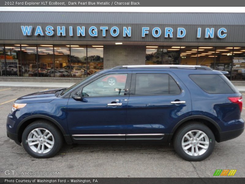 Dark Pearl Blue Metallic / Charcoal Black 2012 Ford Explorer XLT EcoBoost