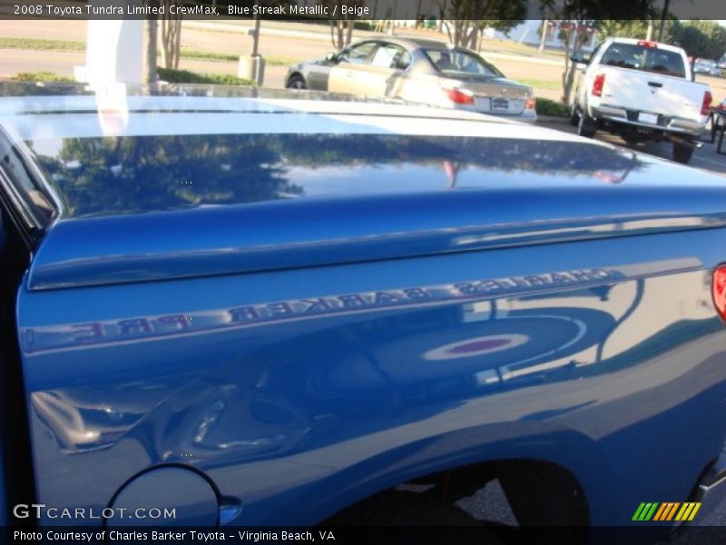 Blue Streak Metallic / Beige 2008 Toyota Tundra Limited CrewMax