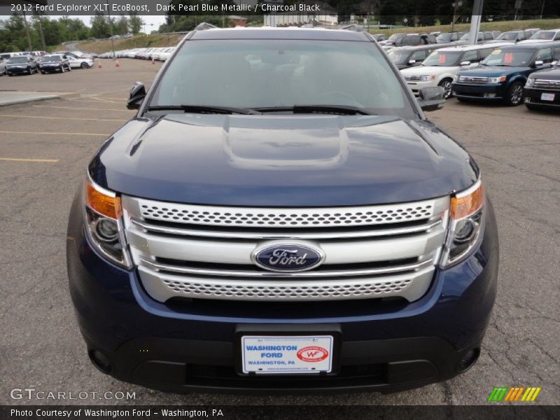 Dark Pearl Blue Metallic / Charcoal Black 2012 Ford Explorer XLT EcoBoost