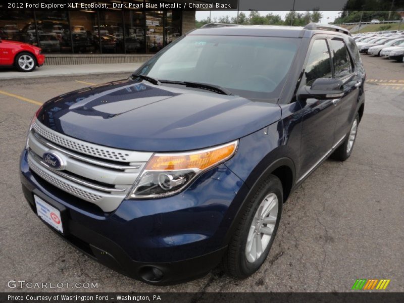 Dark Pearl Blue Metallic / Charcoal Black 2012 Ford Explorer XLT EcoBoost