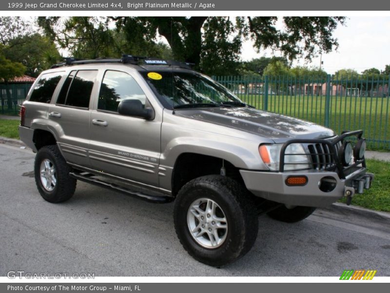 Bright Platinum Metallic / Agate 1999 Jeep Grand Cherokee Limited 4x4